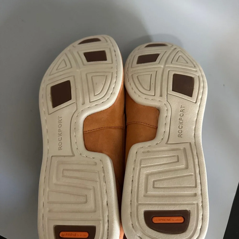 Rockport Mens Adiprene by Adidas Burnt Orange Suede Penny Loafers Size 12